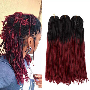 Factory direct wholesale Synthetic Fiber  Crochet Braids Hair Extension Ombre Color Micro Mini Straight Dreadlocks Sister Locs