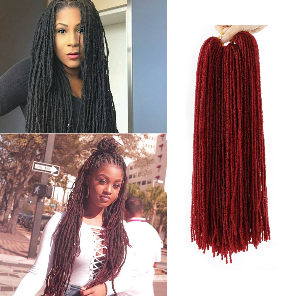 Factory direct wholesale Synthetic Fiber  Crochet Braids Hair Extension Ombre Color Micro Mini Straight Dreadlocks Sister Locs