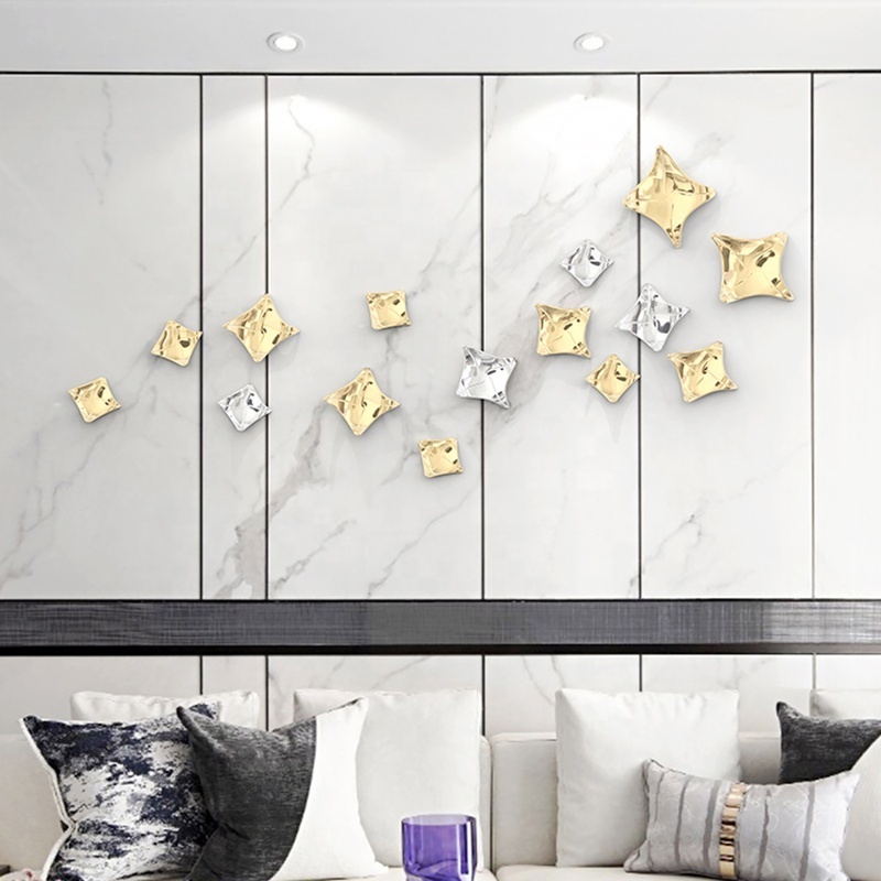 Wall Art Home Decor Luxury Gold And Silver Starfish Marine Decoration For Living Room