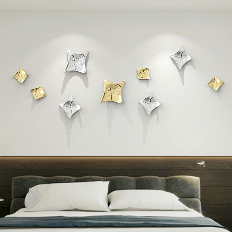 Wall Art Home Decor Luxury Gold And Silver Starfish Marine Decoration For Living Room