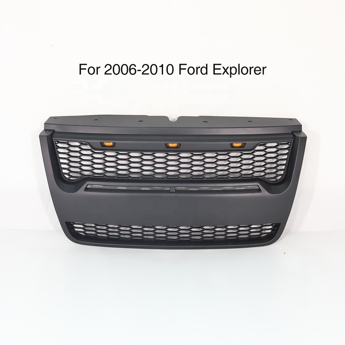 Wholesale Car Grills Accessories Front Bumper Grille Grill With Lights Fit For Ford Explorer 2006-2010 Matte Black