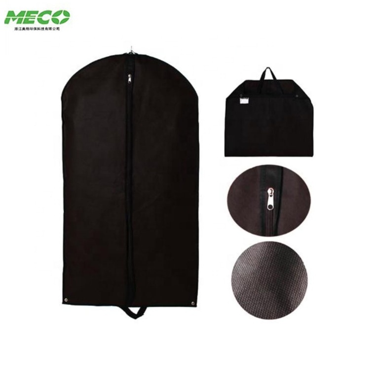 Black Dustproof Hanger Coat Cover, Storage Garment Suit Clothes Bag, Suit Carrier Bags