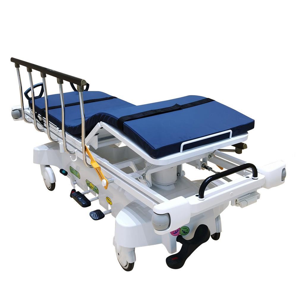 Hospital Equipment Adjustable Patient Transfer Stretcher Cart Emergency Transfer Bed