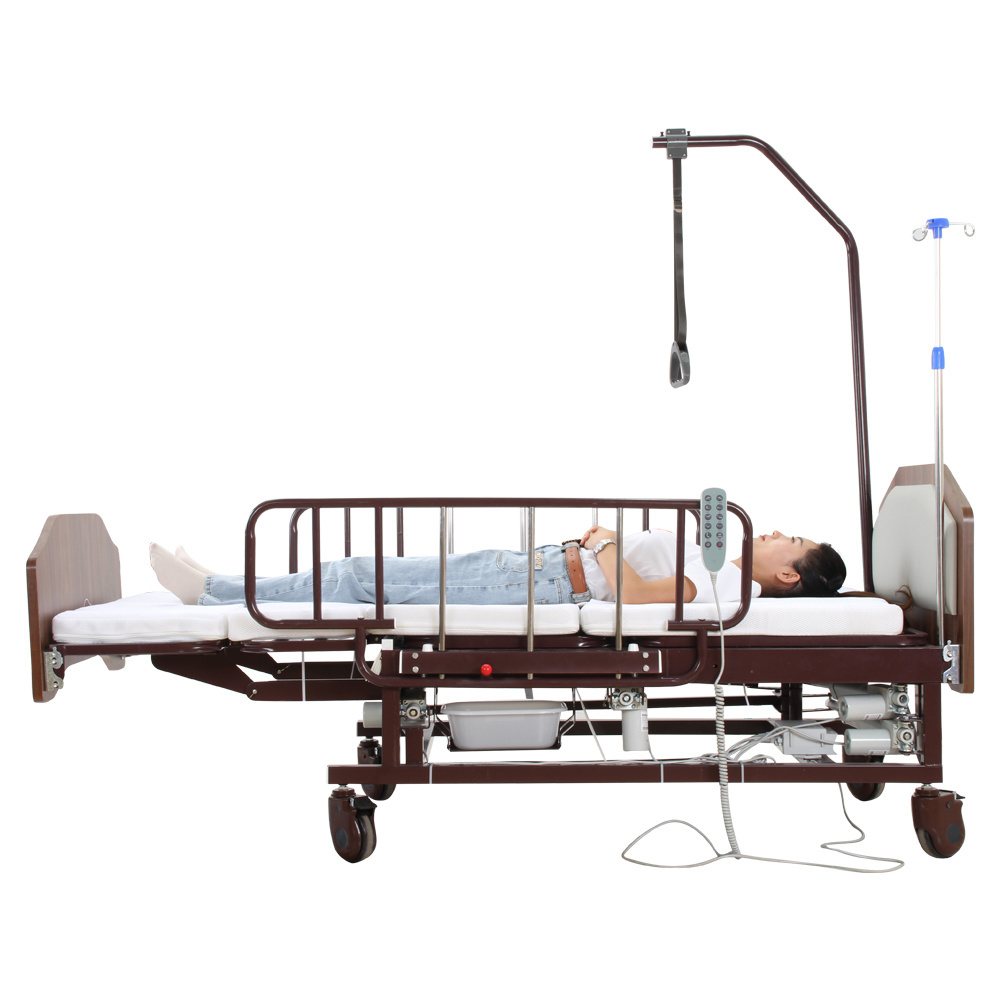 Rehabilitation Therapy Patient Electric Medical Bed Price Elder Care Nursing Bed With Potty Hole