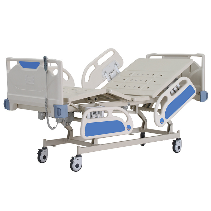 hospital furniture medical adjustable plastic abs panel bed drip stand patient 3 function electric hospital bed for sale