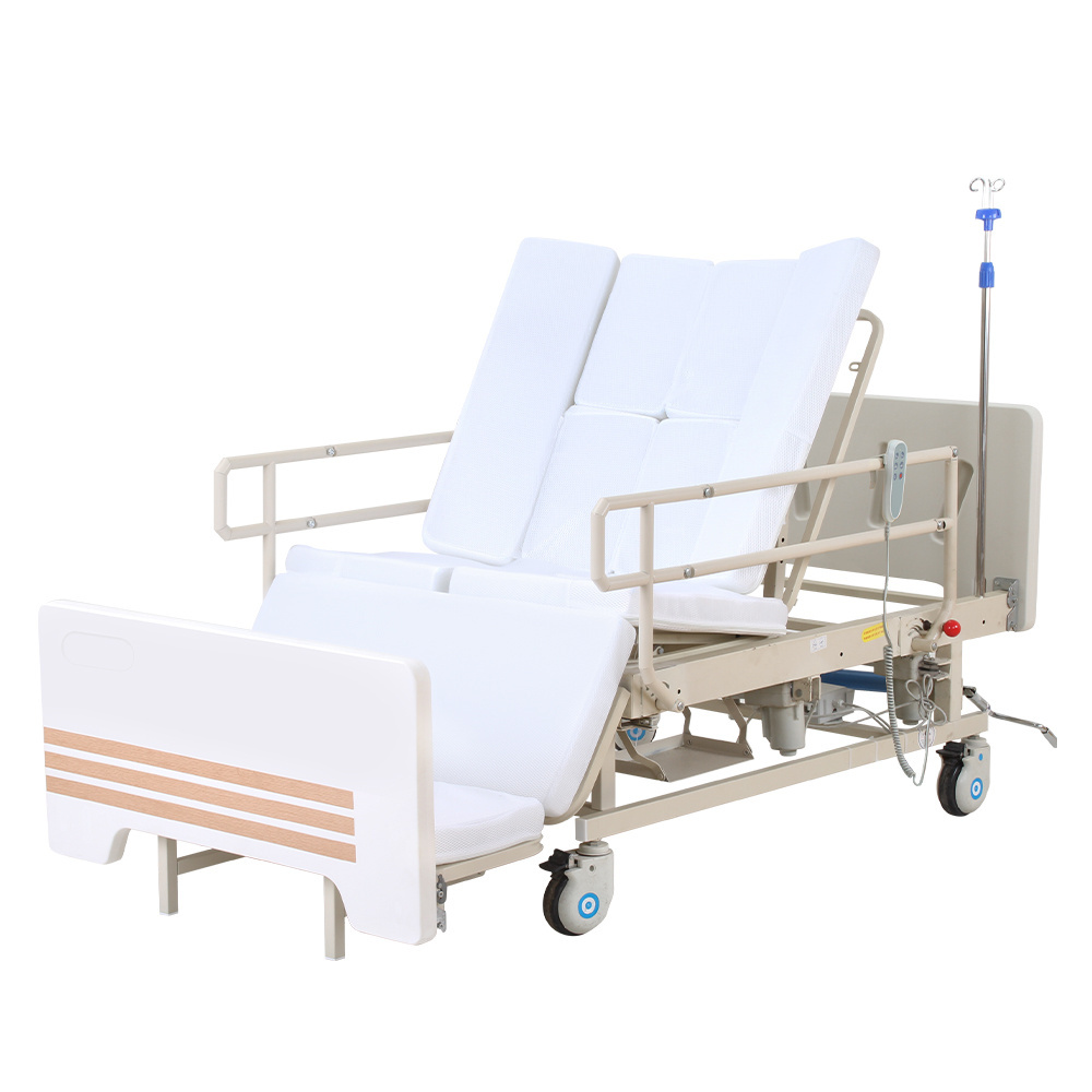 hospital furniture home care manual electric hospital patient clinic bed multi-function nursing bed with toilet