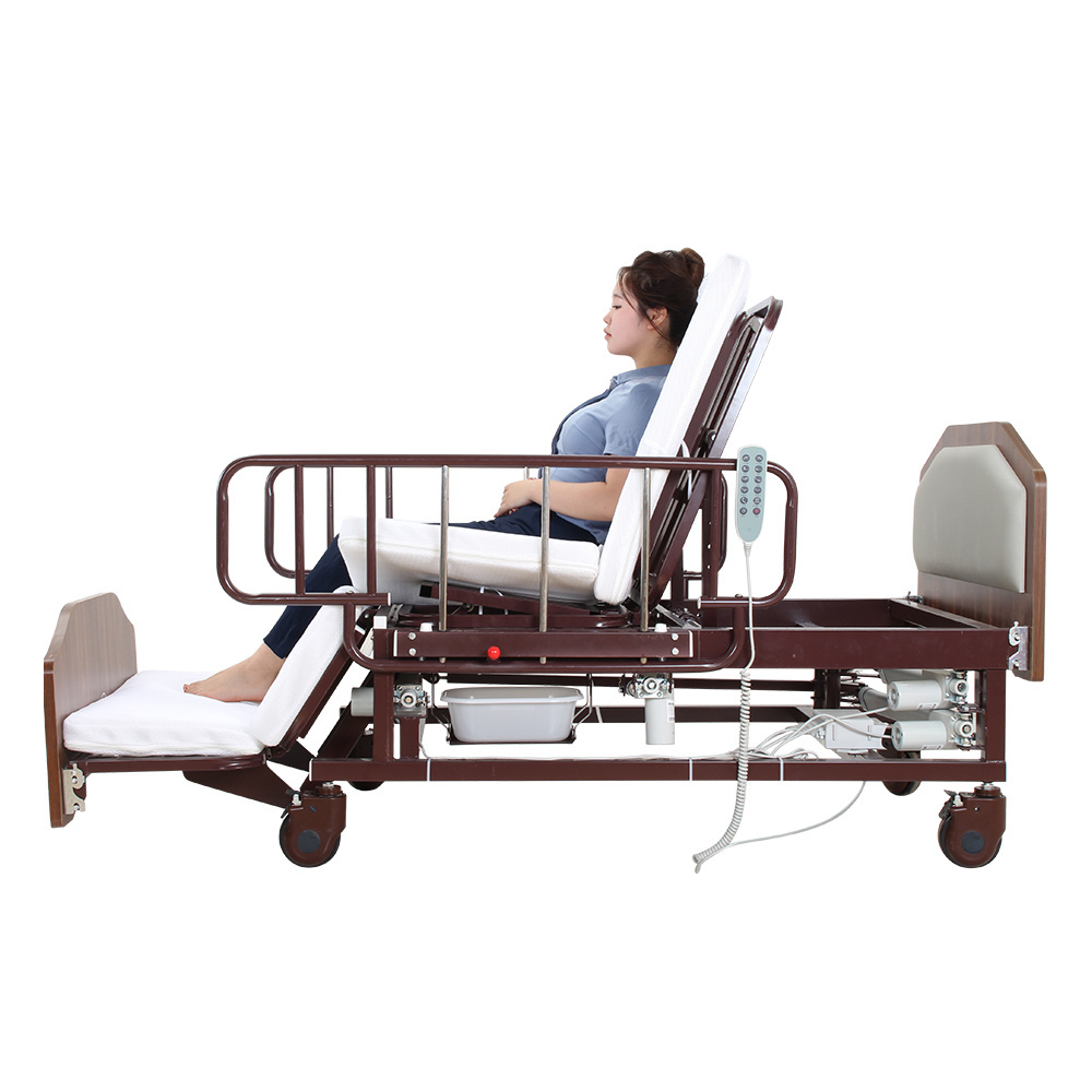 High quality good price electric nursing camilla de hospital medical wheelchair bed with toilet