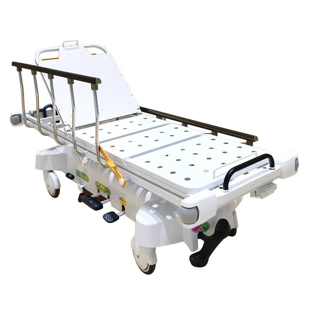 Hospital Equipment Adjustable Patient Transfer Stretcher Cart Emergency Transfer Bed