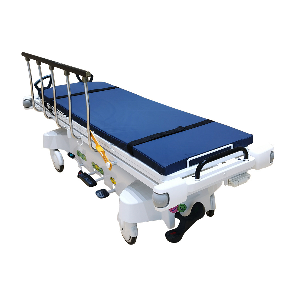 Hospital Equipment Adjustable Patient Transfer Stretcher Cart Emergency Transfer Bed