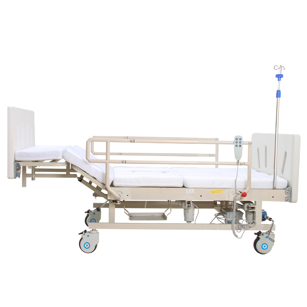 hospital furniture home care manual electric hospital patient clinic bed multi-function nursing bed with toilet