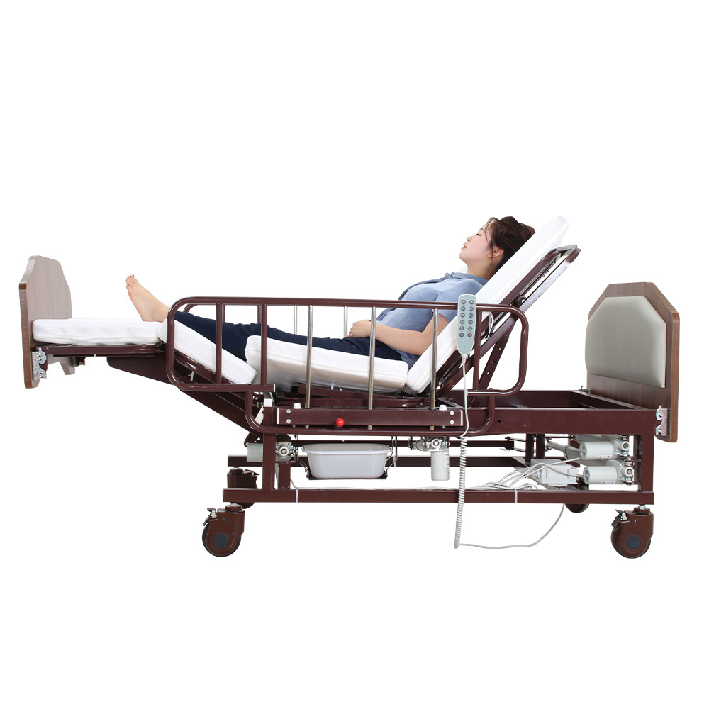 High quality good price electric nursing camilla de hospital medical wheelchair bed with toilet