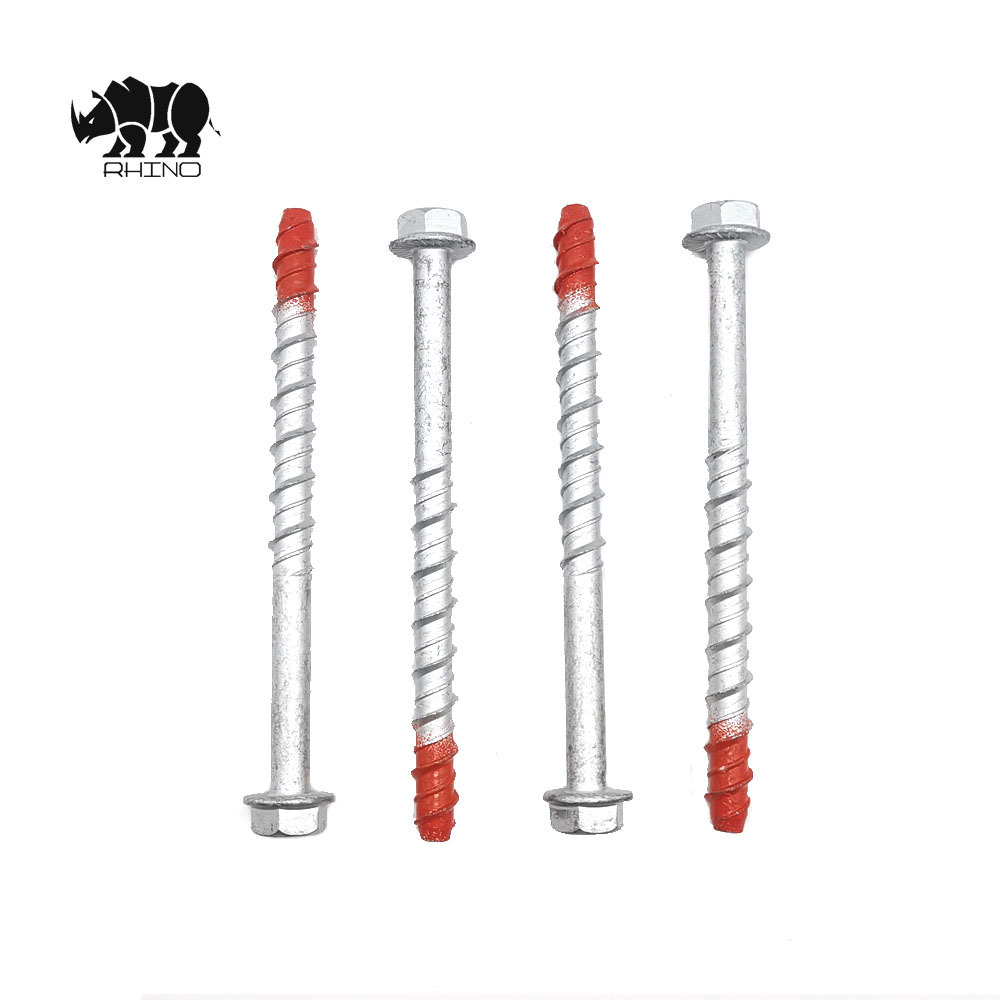 Concrete Bolt Hex Flange Head Cement Masonry Screw Hi-Low Thread Concrete Screw Anchor Hex Head Concrete Screw