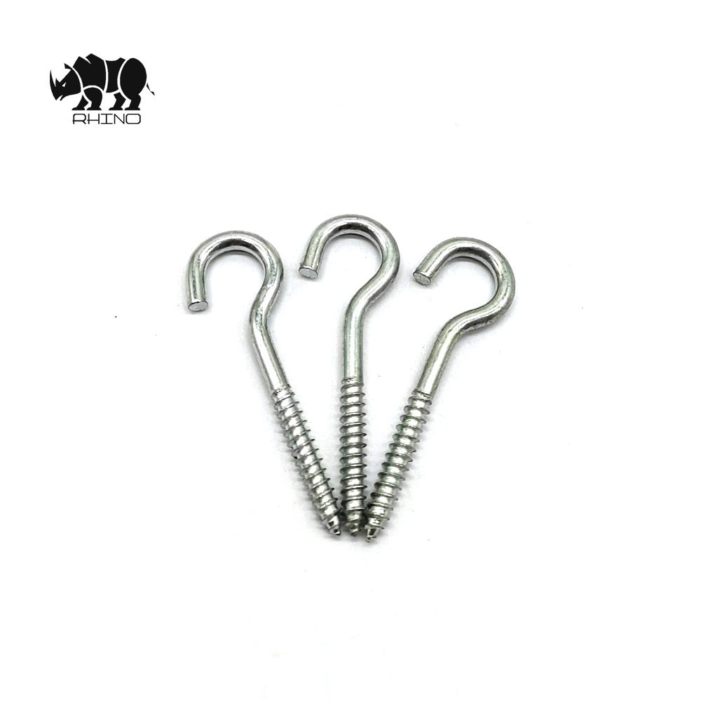 Hot-sale C Type Hook wood Screw with Zinc Plated  Eye Shape Self-Tapping window hook Screw