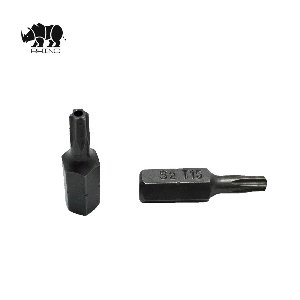 Good quality Steel S2 sand blast T15 torx drive screwdriver bit