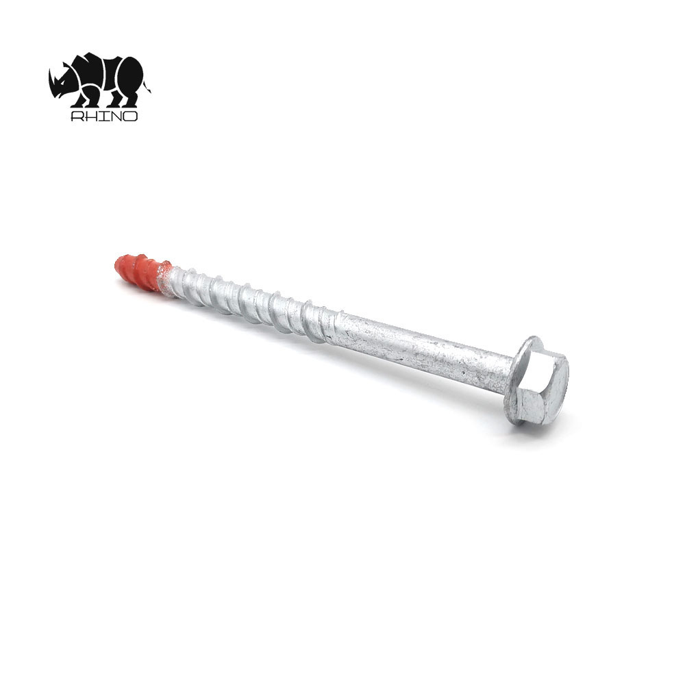 Concrete Bolt Hex Flange Head Cement Masonry Screw Hi-Low Thread Concrete Screw Anchor Hex Head Concrete Screw