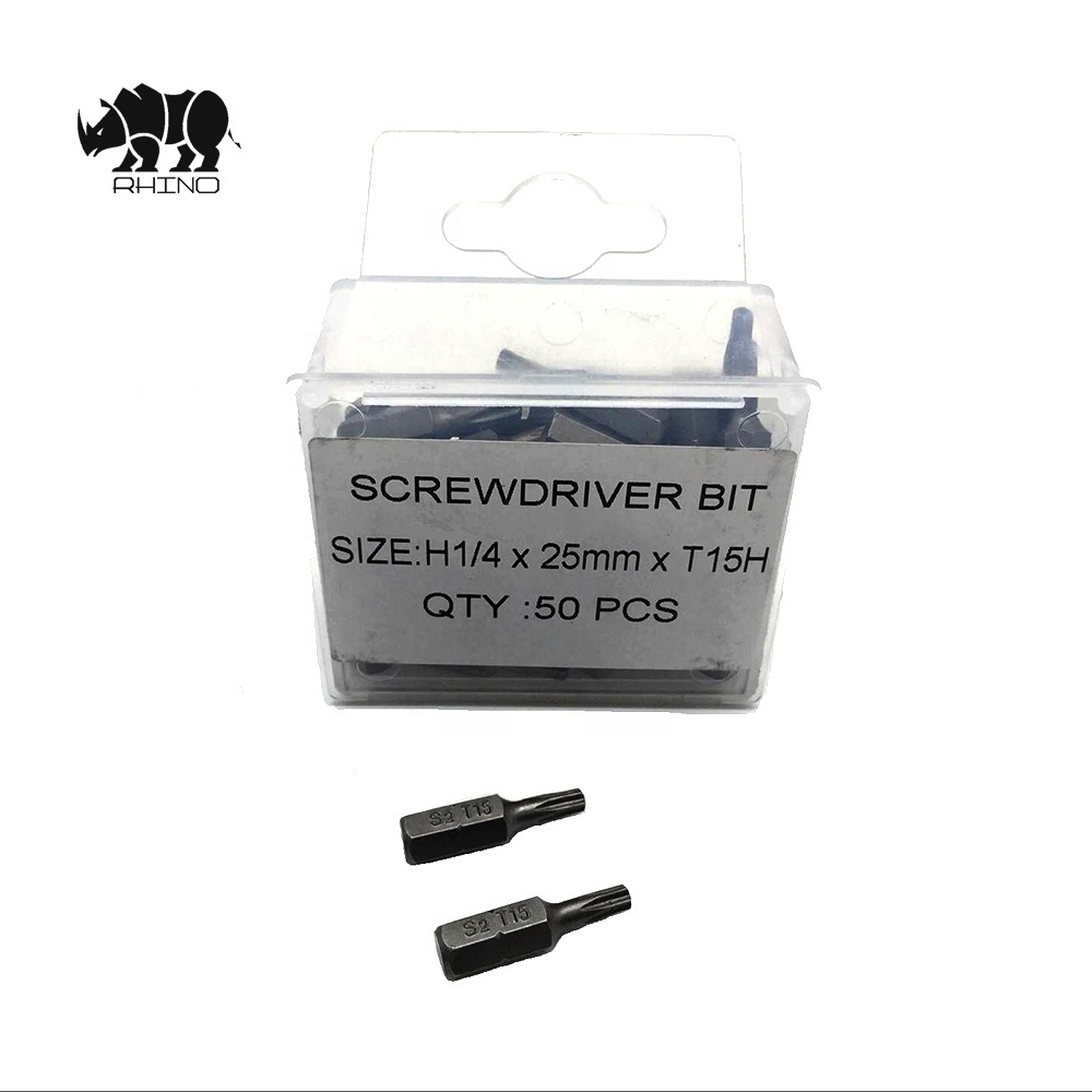 Good quality Steel S2 sand blast T15 torx drive screwdriver bit