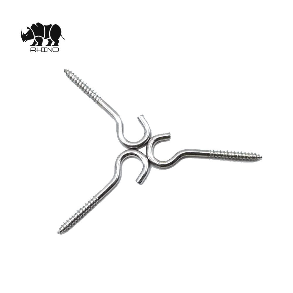 Hot-sale C Type Hook wood Screw with Zinc Plated  Eye Shape Self-Tapping window hook Screw