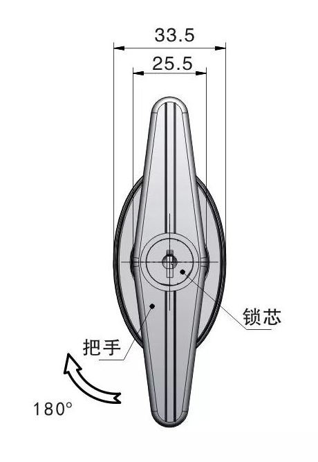 Hot Product Meigu Latch MS306-1 Garage Door T Locking Handle / Cabinet door T handle lock t-handle rear fix