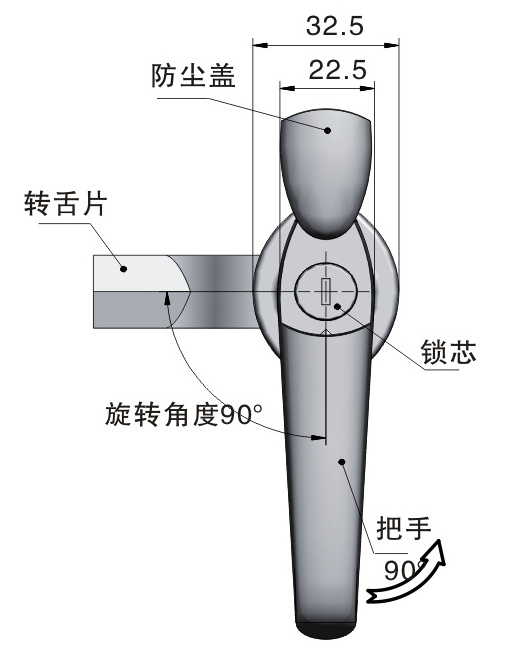 High quality Meigu MS308  door handle lock zinc alloy electronic cabinet lock padlocktable swing door lock for handles