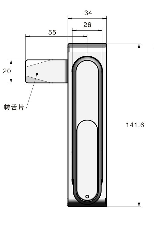 Hot sale Meigu SUS863 lock garage mailbox cabinet door handle lock stainless steel door lock with key good price