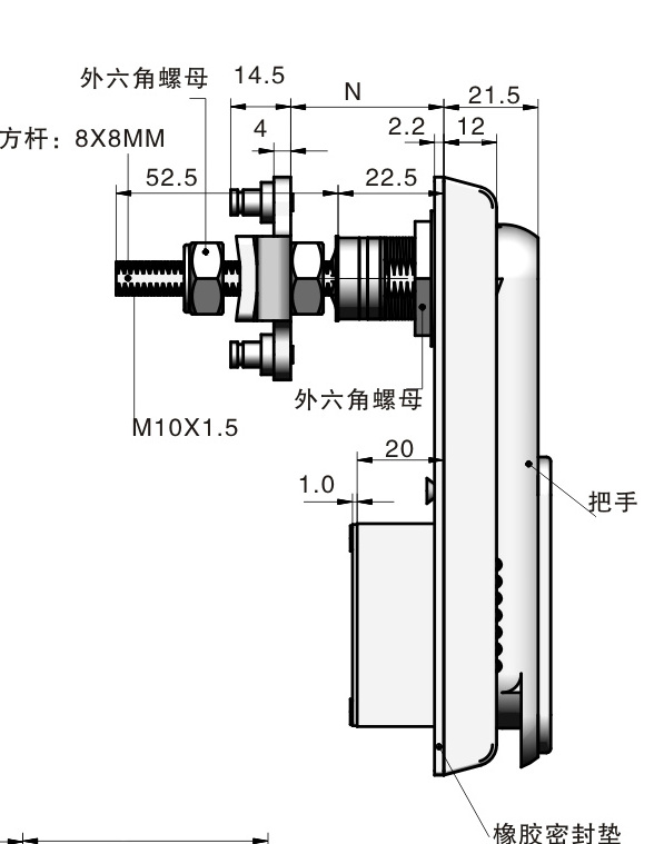 Hot sale Meigu SUS863 lock garage mailbox cabinet door handle lock stainless steel door lock with key good price