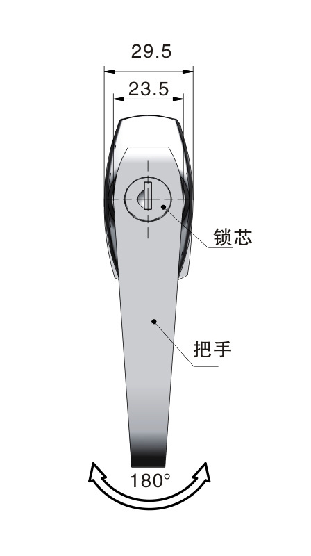 2023 Factory Direct Wholesale Meigu MS312-A-1 Industrial Cold Room lock Storage Pull Garage  Door Handle Lock Latch