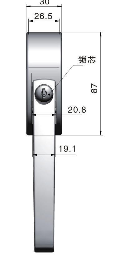 2023 New Arrival Meigu MS319-2 Door Latch metal cabinet handle lock Refrigerator Door Lock with keys