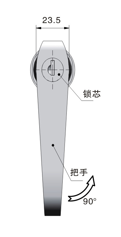 2023 Hot product Meigu Latch MS312-B-1 Industry Cabinet L handle key lock swing door handle lock