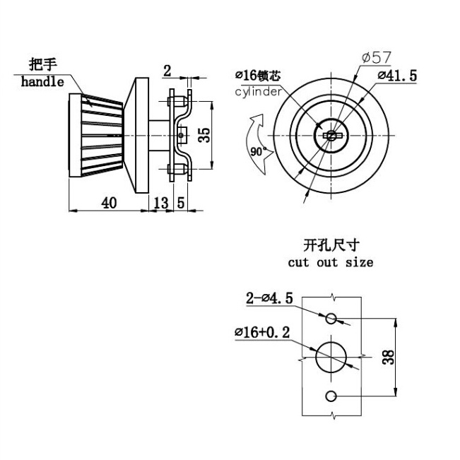 Meigu Entry Privacy tubular lock Knob Cylindrical Door Lock for Safe