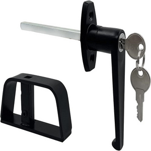 Meigu Manufacturer Easy Install Black Zinc Alloy Garden Shed Door Handle Lock Kits With Key