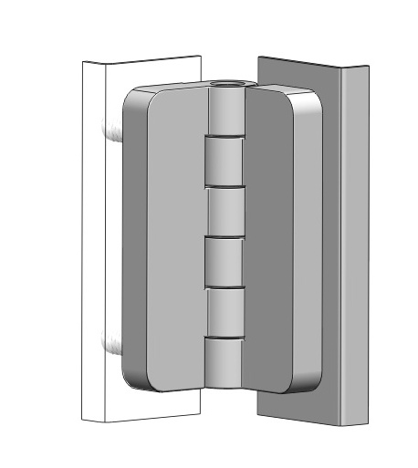 CL290-2 Latch 54x40mm Powder Coated Chrome Zinc alloy cabinet door butterfly hinge