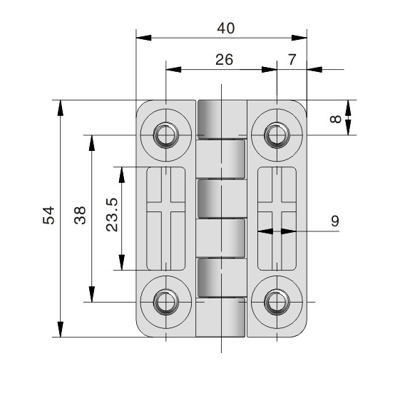 CL290-2 Latch 54x40mm Powder Coated Chrome Zinc alloy cabinet door butterfly hinge