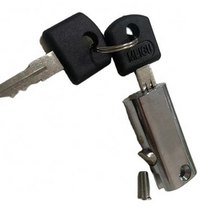 File cabinet cylinder lock, push button cam lock