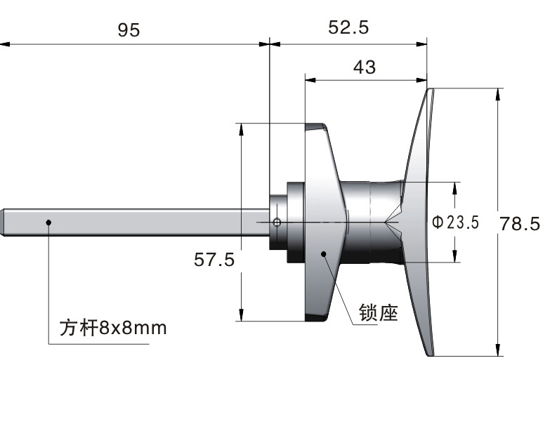 Good price Meigu MS311 Latch Electric Cabinet door Lock Operated Fixed Grip Garage  T-Handle door Lock made in china