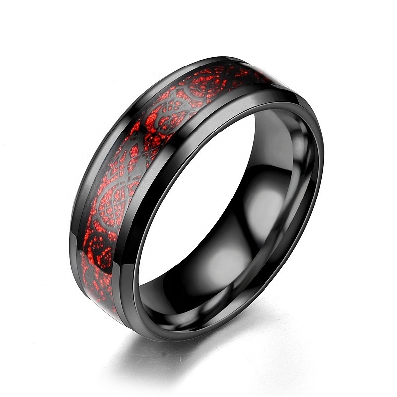 Silver/Gold Color Tungsten Carbide Ring Men Celtic Dragon Inlay Women Wedding Ring Tungsten Rings Fashion Jewelry