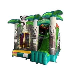 Hot sale commercial inflatable panda bouncer house jumping castle for kids car bouncer