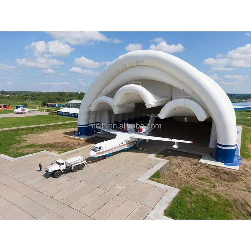 High Quality outdoor large mobile inflatable aircraft hangar aviation hangar air supported structure dome building for airplane