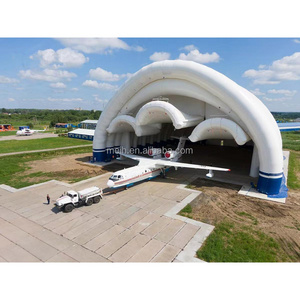 High Quality outdoor large mobile inflatable aircraft hangar aviation hangar air supported structure dome building for airplane