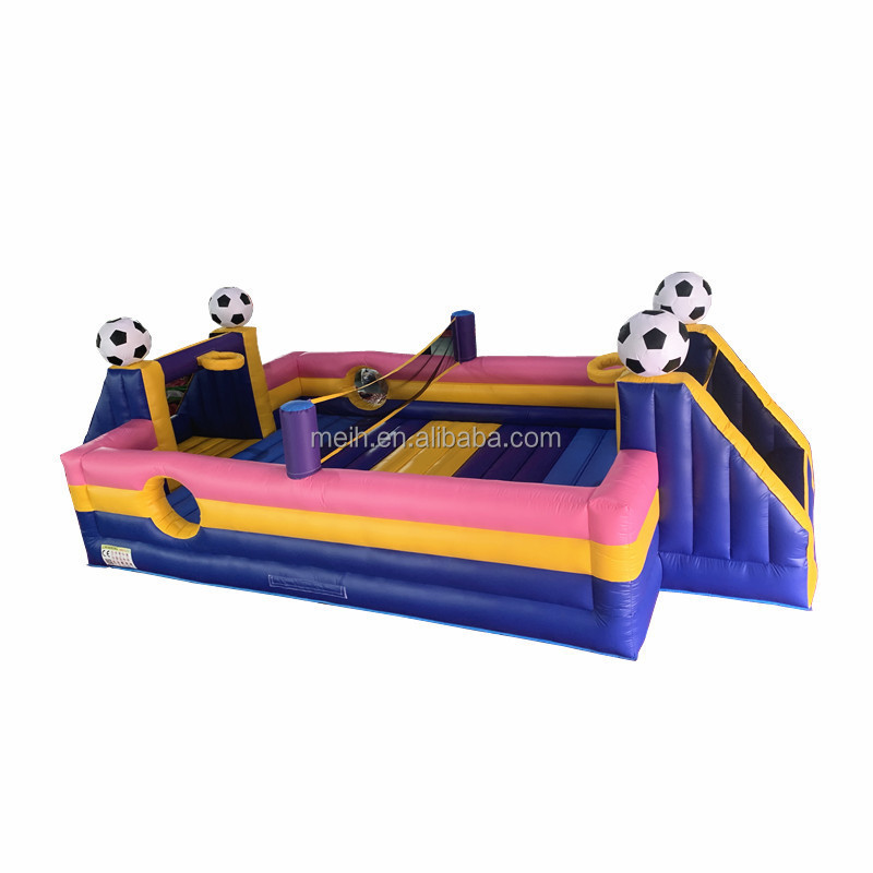 Hot sale outdoor Inflatable multiple playground sports field basketball court soap football field volleyball court for adult