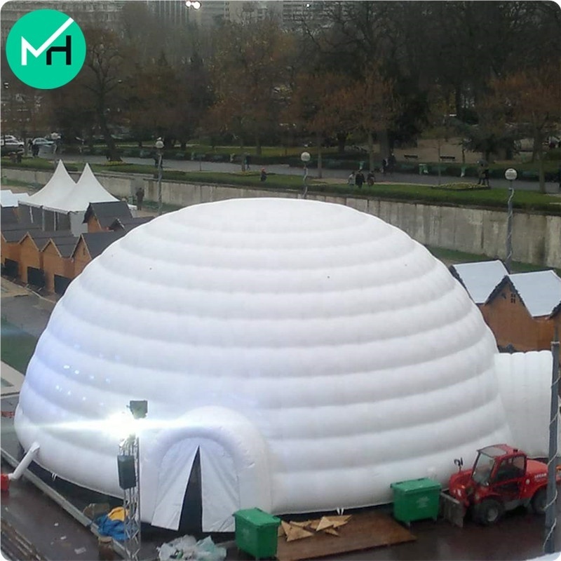 15m Large White Inflatable igloo for party event dome tent