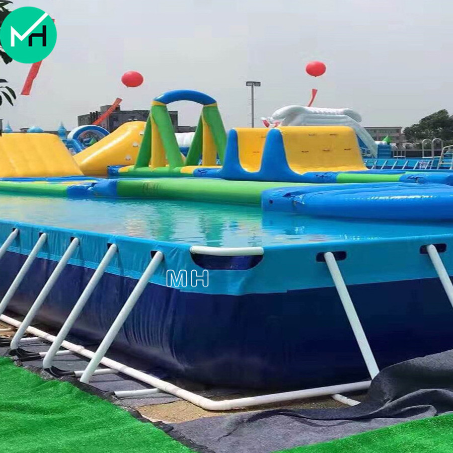 Stent pool portable stainless steel swimming pool above ground steel frame pvc swimming pool