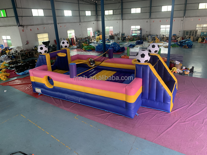 Hot sale outdoor Inflatable multiple playground sports field basketball court soap football field volleyball court for adult