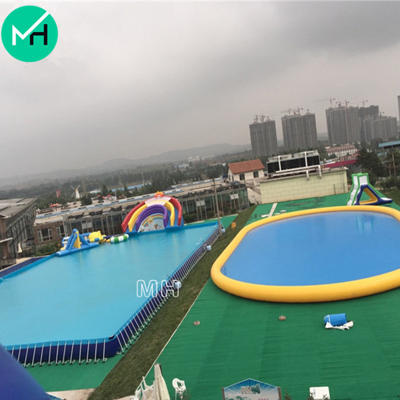 Stent pool portable stainless steel swimming pool above ground steel frame pvc swimming pool