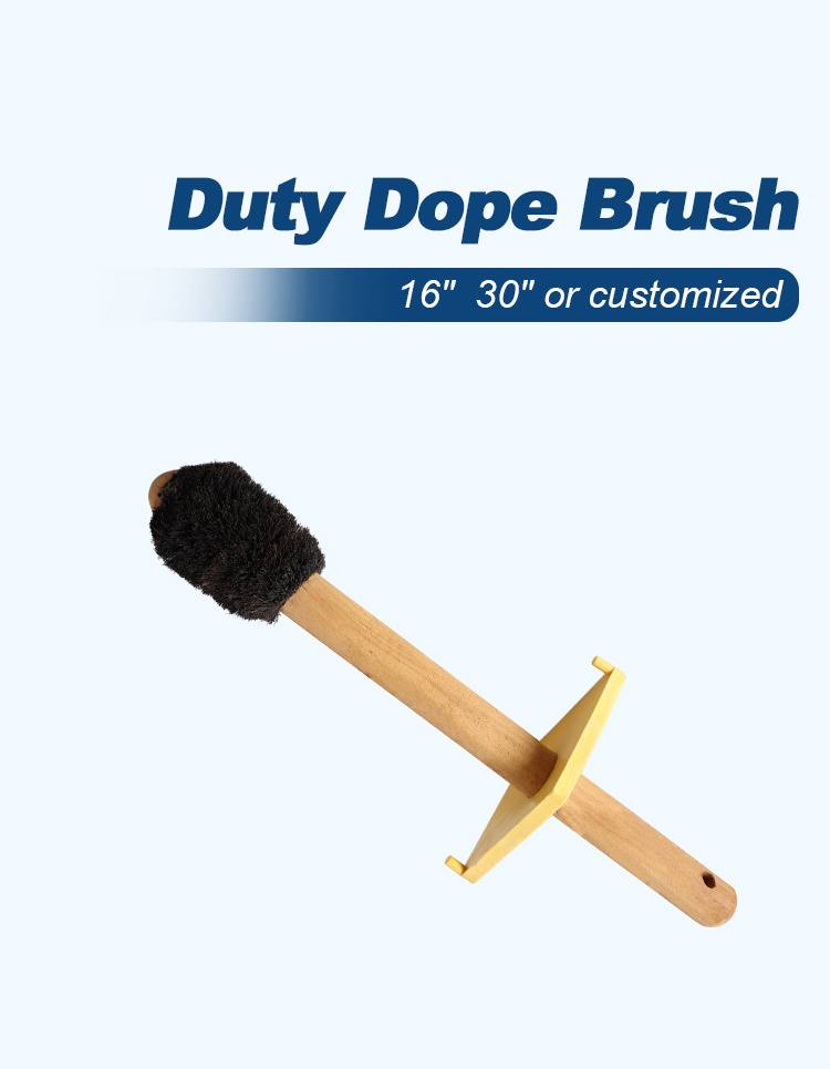 Factory Supply Industrial Utility Acid Brush 3'' Wide 20'' Wood Long Handle Tampico Fiber Fender Scrub Brush Wash Brush