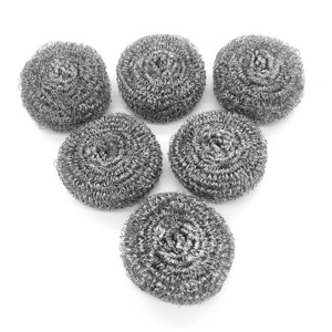 Factory Supply 410 Stainless Steel Scourer Steel Wool Scrubber Pad Sponge for Dishes Pots Pans and Ovens