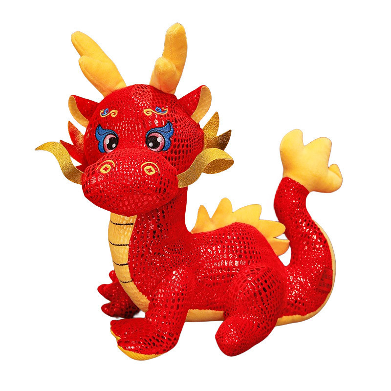 Dragon soft toy chinese dragon plush toys Chinese New Year mascot plush toy in bulk