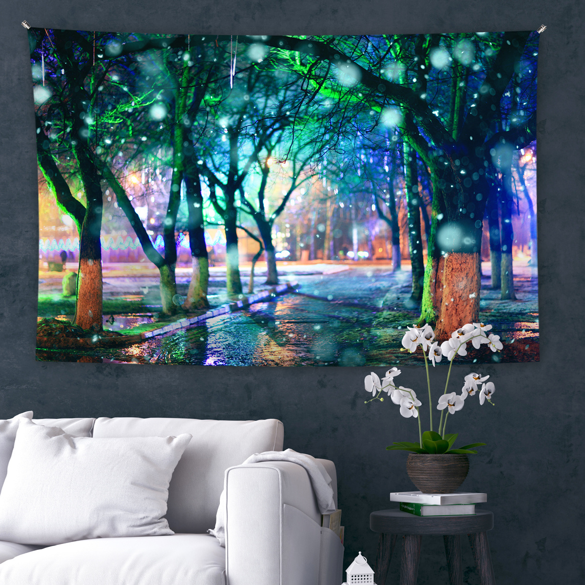 Living room hanging wall decorative beautiful forest tapestry