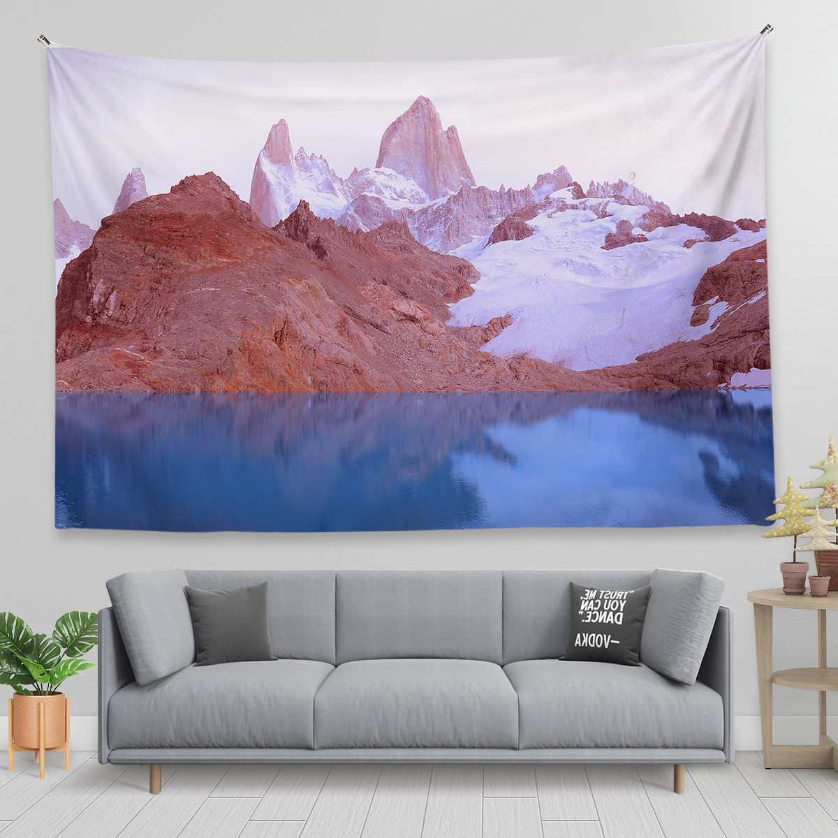 Tapestry Cloth Home Decor Custom Logo Printing Cotton Polyester Fabric Sunset Nature Landscape Wall Tapestry