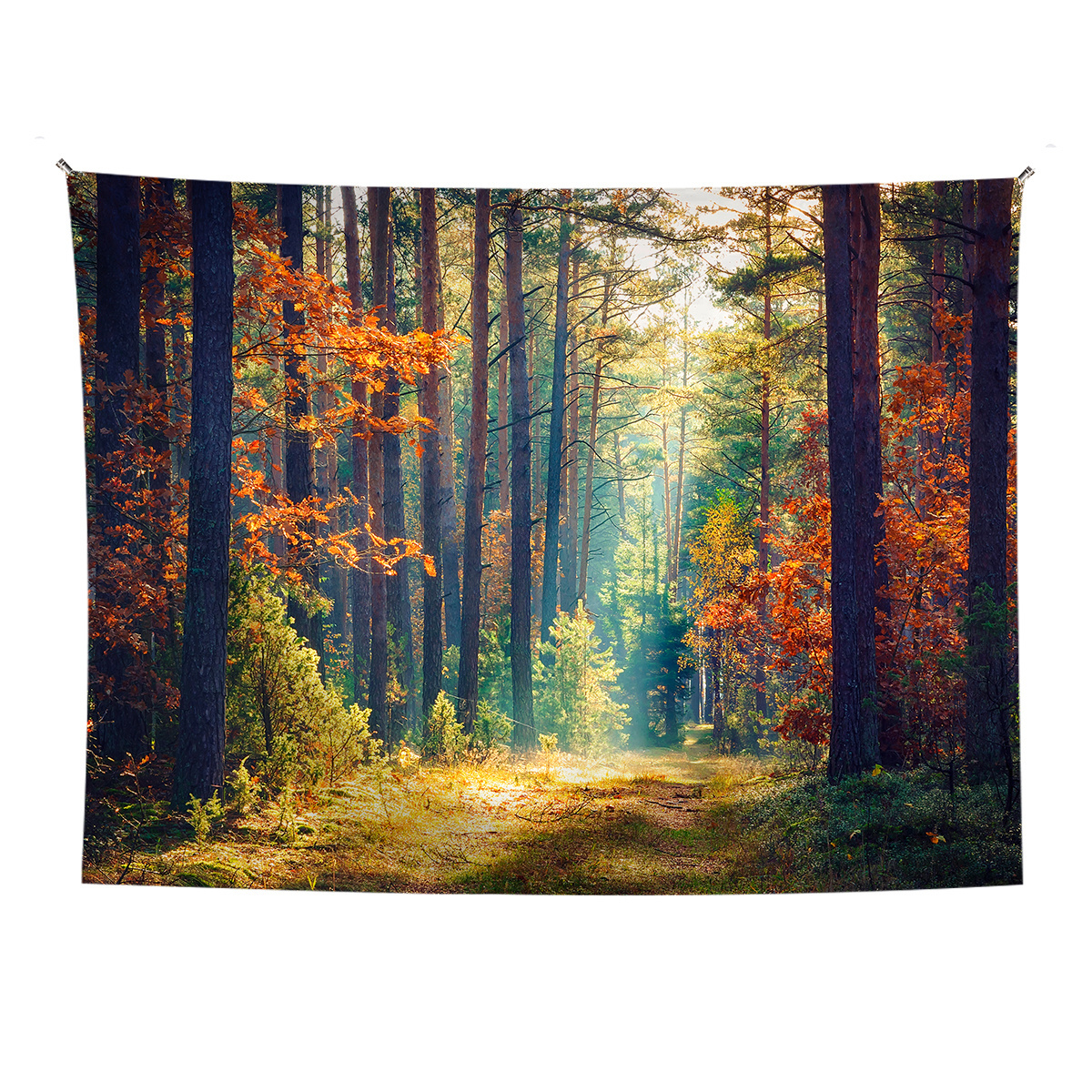 Tapestry Cloth Home Decor Custom Logo Printing Cotton Polyester Fabric Sunset Nature Landscape Wall Tapestry