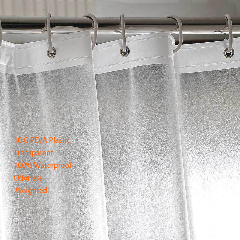 PEVA shower curtain liner heavy duty waterproof clear bathroom shower curtain liner